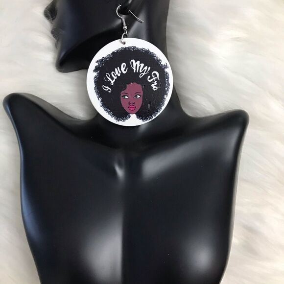 I love my fro Earrings - Picture 2 of 2